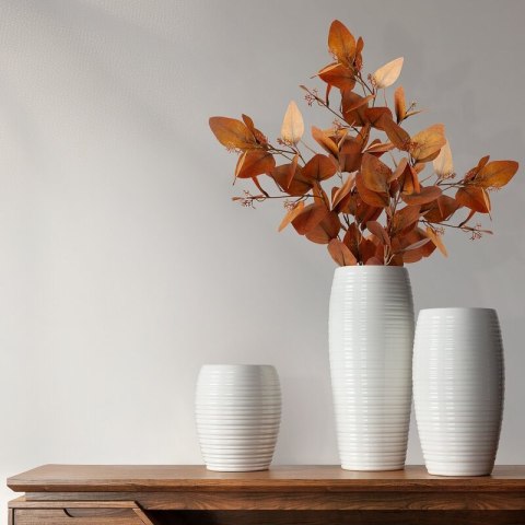 WAZON DEKORACYJNY ARIA (01) 15 X 15 X 33 CM BIAŁY