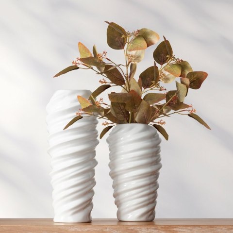 WAZON DEKORACYJNY DIEGO (01) 14 X 14 X 33 CM BIAŁY