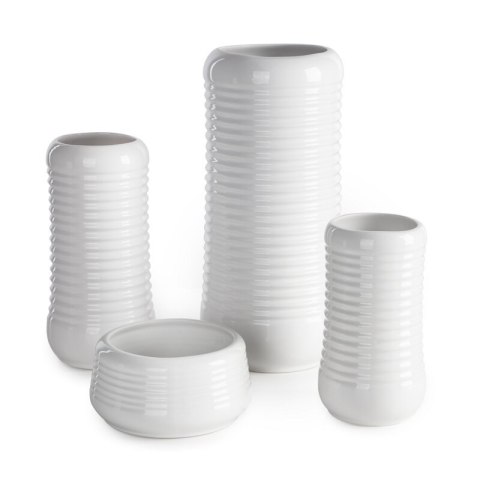 WAZON DEKORACYJNY JASON (03) 11 X 11 X 20 CM BIAŁY