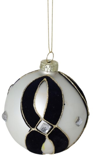 BOMBKA SZKLANA BIAŁO-CZARNA DISPLAY