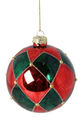 BOMBKA SZKLANA CZERWONO-ZIELONA MAŁA DISPLAY