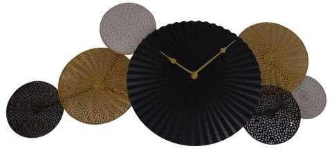 DEKORACJA ŚCIENNA KOŁA Z ZEGAREM