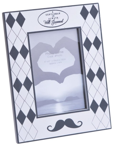 DREWNIANA RAMKA NA ZDJĘCIA Z WĄSAMI