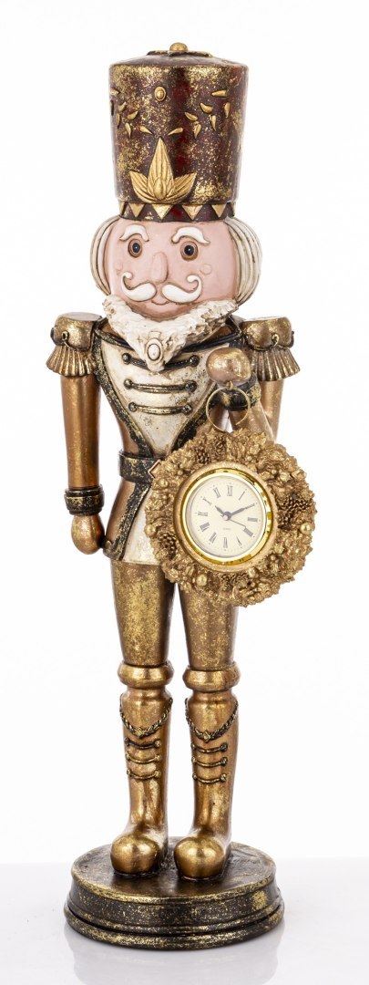 Figurka Dziadek Do Orzechów Z Zegarkiem