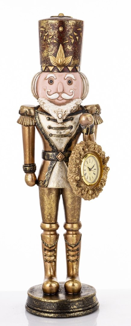 Figurka Dziadek Do Orzechów Z Zegarkiem