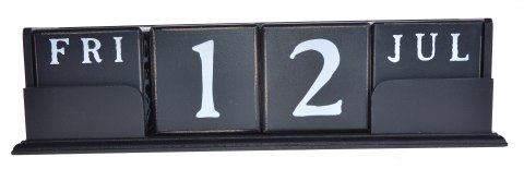 KALENDARZ DREWNIANY CZARNY