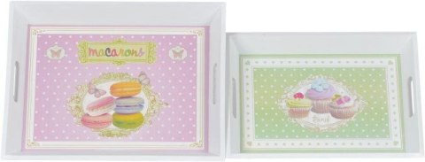 KPL 2 PASTELOWYCH DREWNIANYCH TACEK