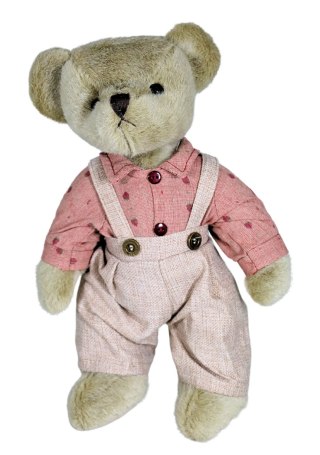 MASKOTKA PAN MIŚ W RÓŻOWYCH OGRODNICZKACH