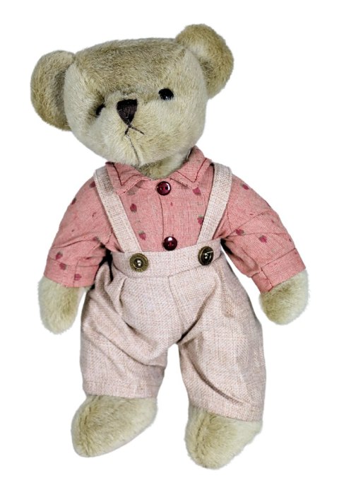 MASKOTKA PAN MIŚ W RÓŻOWYCH OGRODNICZKACH