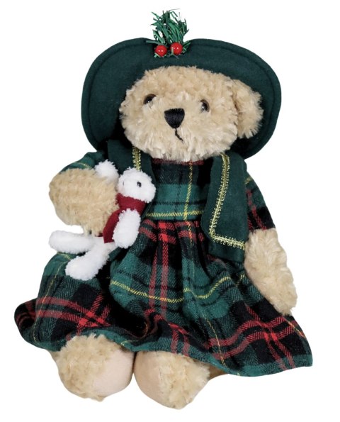 MASKOTKA PANI MIŚ W ZIELONEJ SUKIENCE