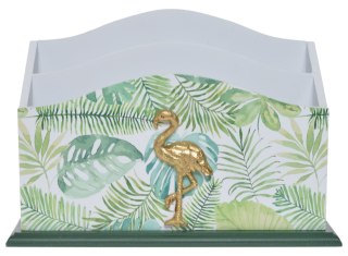 ORGANIZER NA LISTY W LIŚCIE ZE ZŁOTYM FLAMINGIEM