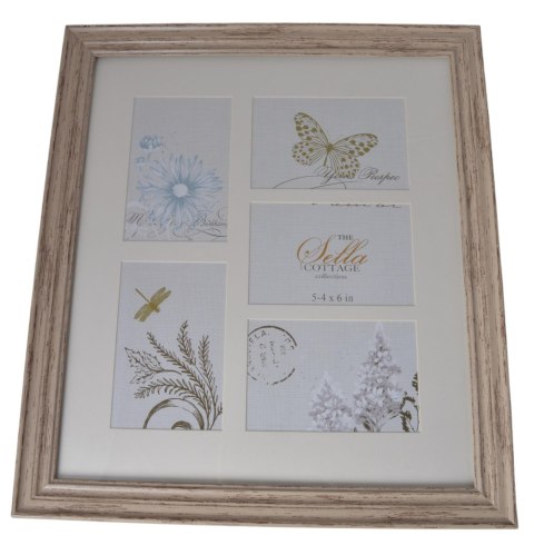 RAMKA BEŻOWA NA 5 ZDJĘĆ