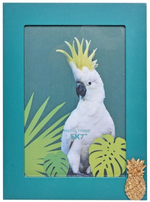 RAMKA NA ZDJĘCIE MDF CIEMNA ZIELEŃ Z ANANASEM