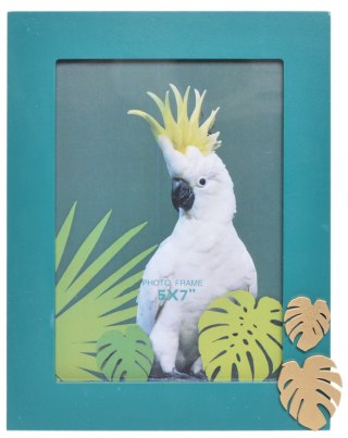 RAMKA NA ZDJĘCIE MDF CIEMNA ZIELEŃ Z LIŚĆMI