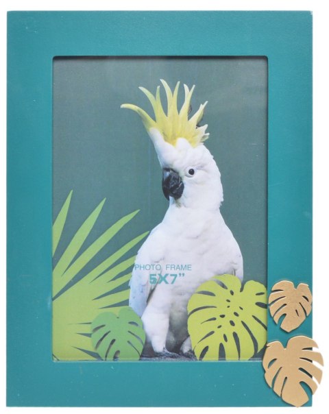 RAMKA NA ZDJĘCIE MDF CIEMNA ZIELEŃ Z LIŚĆMI