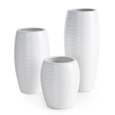 WAZON DEKORACYJNY ARIA (02) 15 X 15 X 26 CM BIAŁY