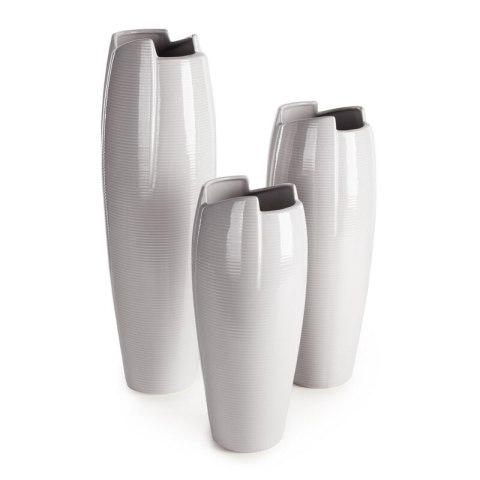 WAZON DEKORACYJNY HALI (02) 18 X 18 X 46 CM POPIELATY