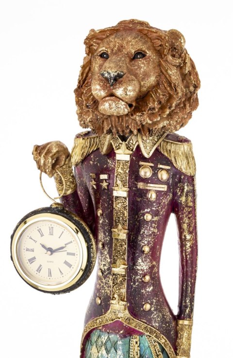 Figura Lew Z Zegarkiem