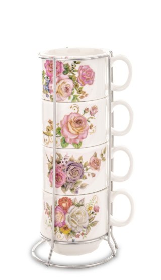 Pl 4 Filiżanki Espresso Na Stojaku