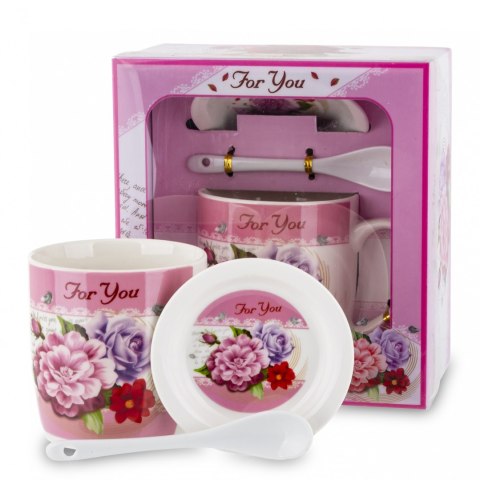 Pl Kubek Z Łyżeczką I Podstawką 330 Ml