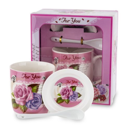 Pl Kubek Z Łyżeczką I Podstawką 330 Ml