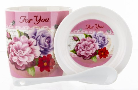 Pl Kubek Z Łyżeczką I Podstawką 330 Ml