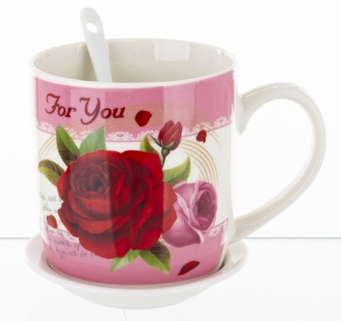 Pl Kubek Z Łyżeczką I Podstawką 330 Ml