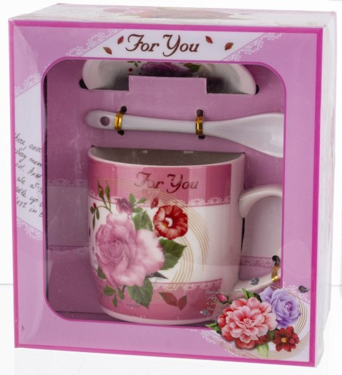 Pl Kubek Z Łyżeczką I Podstawką 330 Ml