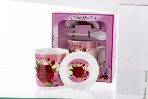 Pl Kubek Z Łyżeczką I Podstawką 330 Ml