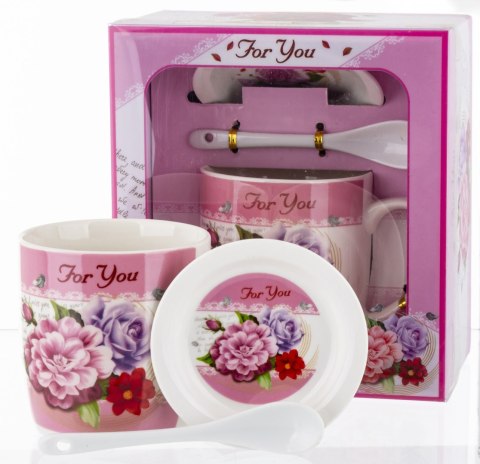 Pl Kubek Z Łyżeczką I Podstawką 330 Ml