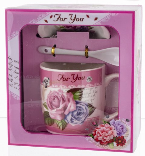 Pl Kubek Z Łyżeczką I Podstawką 330 Ml