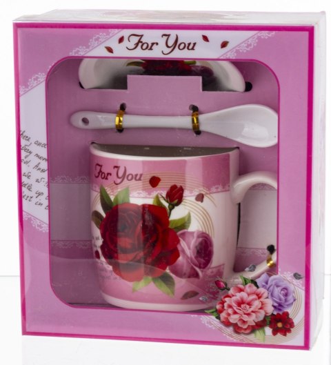 Pl Kubek Z Łyżeczką I Podstawką 330 Ml