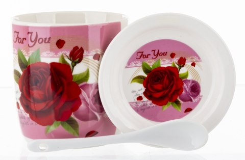 Pl Kubek Z Łyżeczką I Podstawką 330 Ml