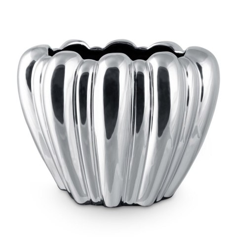 WAZON DEKORACYJNY ANTONIO (02) 21 X 13 X 16 CM SREBRNY