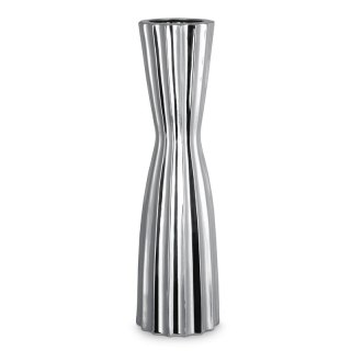 WAZON DEKORACYJNY LEILA (02) 17 X 17 X 58 CM SREBRNY
