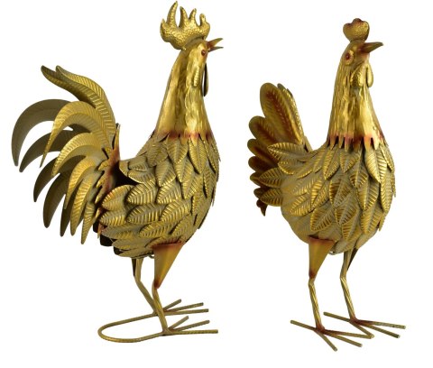 CEDRIC Figura metalowa KOGUT 15x42x53cm