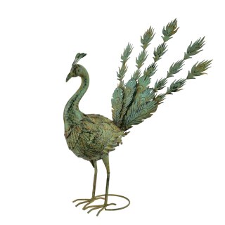 CEDRIC Figura metalowa PAW 58x39x53cm pióra do góry