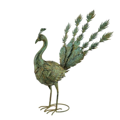 CEDRIC Figura metalowa PAW 58x39x53cm pióra do góry