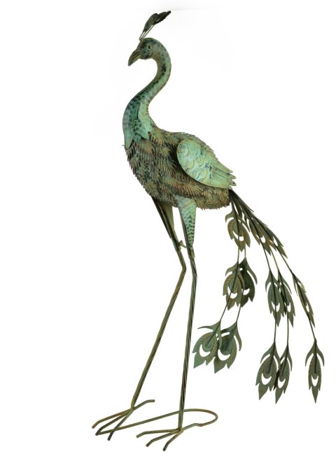 CEDRIC Figura metalowa PAW 90cmpióra w dół