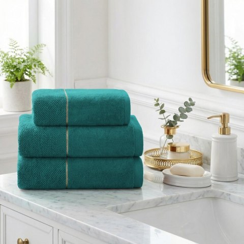 RĘCZNIK ARIA (07) 30 X 50 CM TURKUSOWY