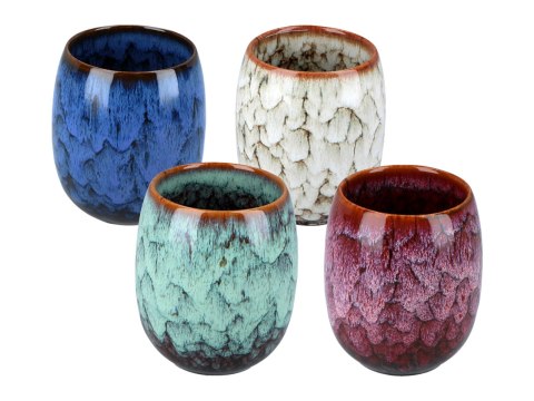 Kpl. 4 kubków ceramicznych w pudełku prezentowym