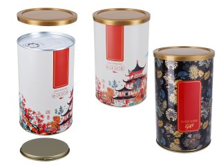 Puszka na herbatę - okrągła (do wyboru 1 z 3 kolorów)