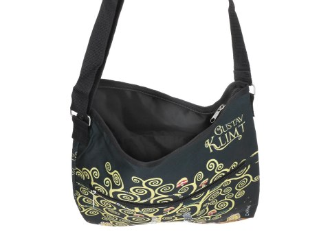 Torebka z suwakiem i paskiem na ramię - G. Klimt, Drzewo życia (CARMANI)