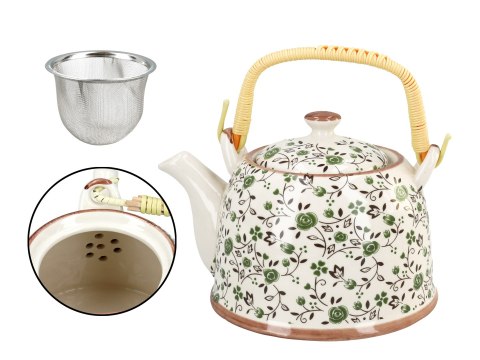 Czajnik ceramiczny z zaparzaczem