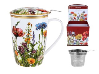 Kubek z sitkiem i przykrywką - L. Lozano, Łąka kwietna (CARMANI)