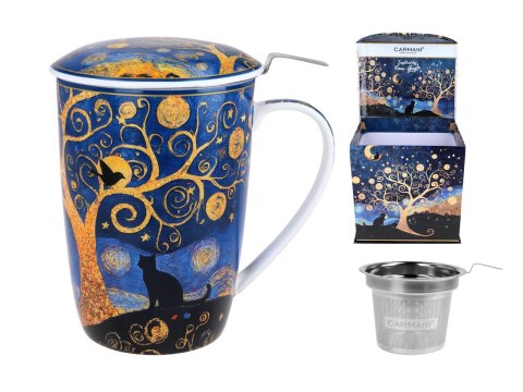 Kubek z sitkiem i przykrywką - inspirowany malarstwem V. van Gogh (CARMANI)