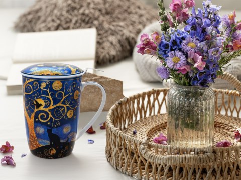 Kubek z sitkiem i przykrywką - inspirowany malarstwem V. van Gogh (CARMANI)