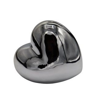 SKARBONKA CERAMICZNA SERCE SREBRNE