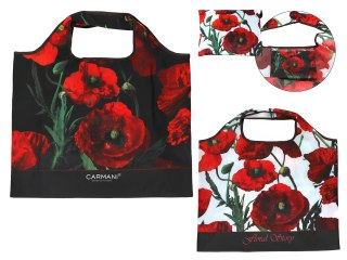 Torba na ramię, składana - Floral story, Maki (CARMANI)