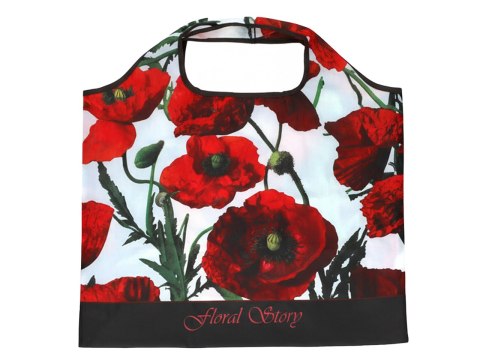 Torba na ramię, składana - Floral story, Maki (CARMANI)